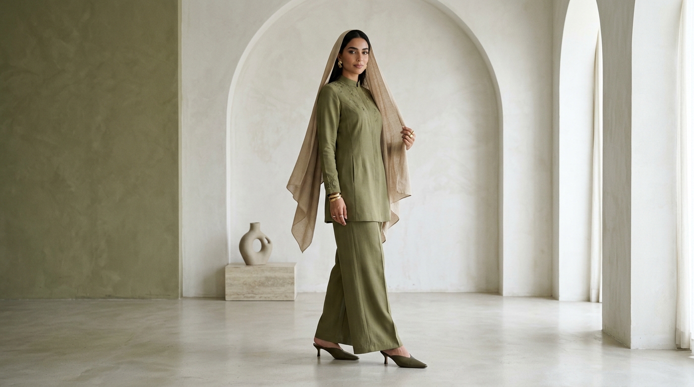 Elegant UAE fashion model